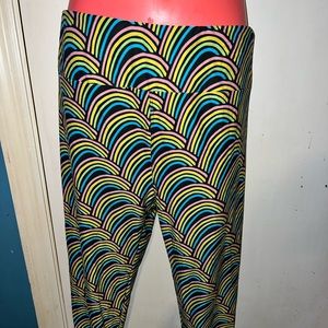 LuLaRoe Neon Rainbow Leggings. LuLaRoe Leggings, Size T/C